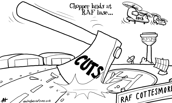 Chopper Lands At RAF&nbsp;Base