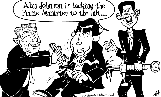 “Alan Johnson is backing the Prime Minister to the hilt…”
