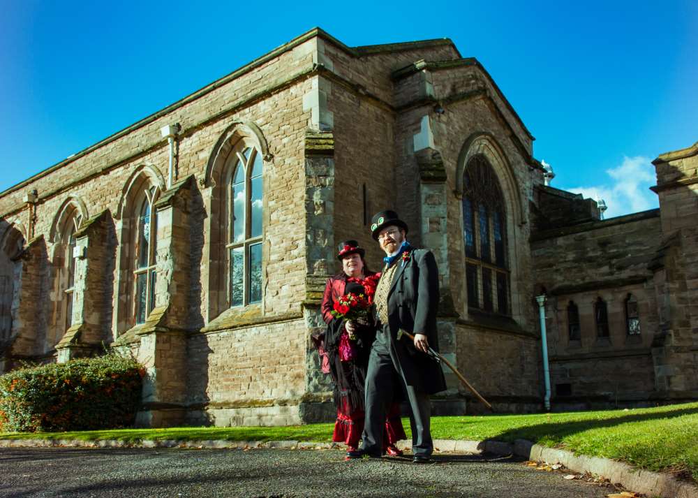 Outside the Register Office