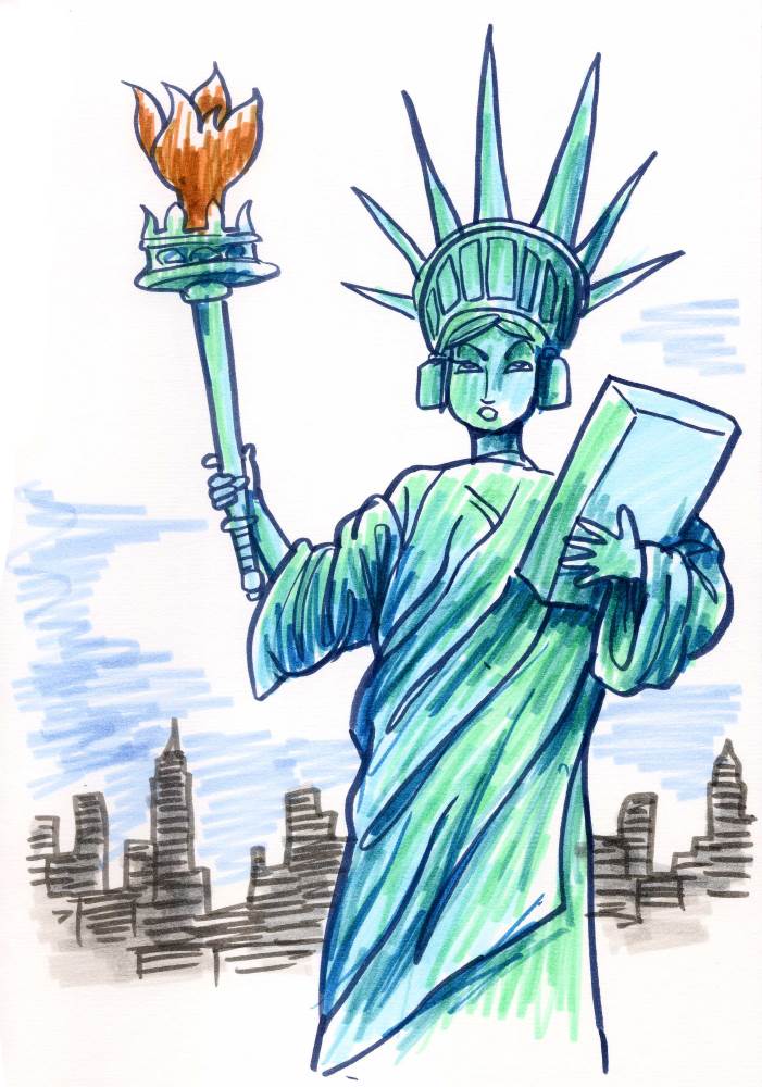 Sherry Trifle - Statue of Liberty