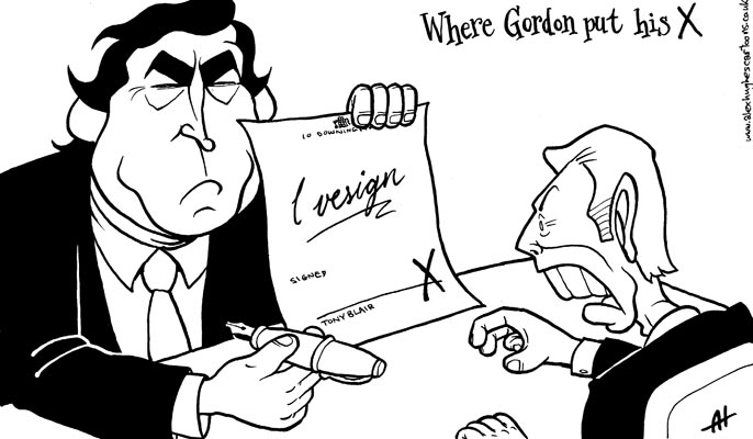 Where Gordon put his&nbsp;X