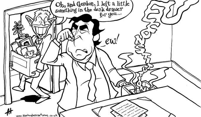 Oh, and Gordon, I left a little something in the desk drawer for&nbsp;you…